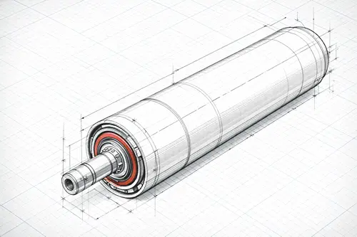 Linha de produção de roletes
