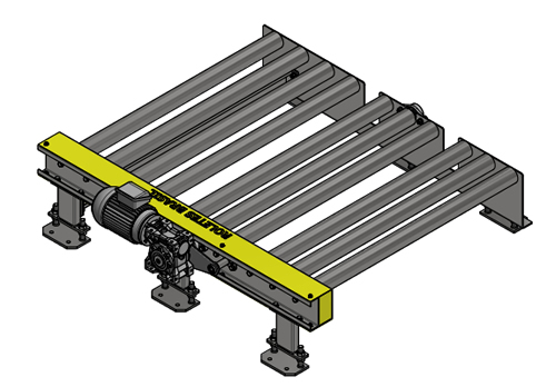 Transportador de Roletes Acionados para transporte de Pallets