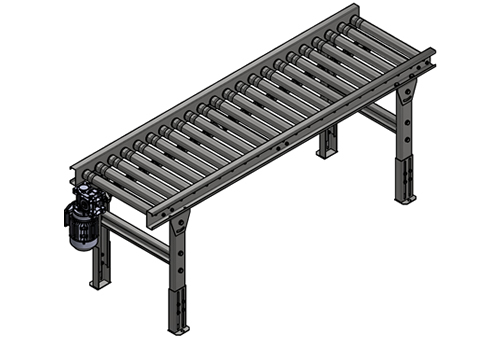 Transportador de Roletes de Line Shaft