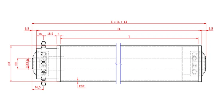 Rolete Acionado Engrenagem Simples ASA 40 xz 14