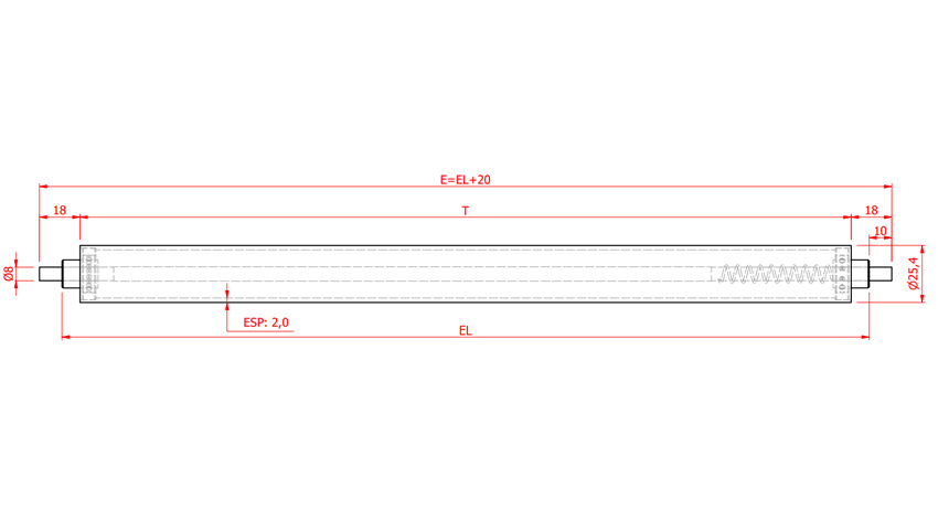 Rolete de Carga Leve 25,40