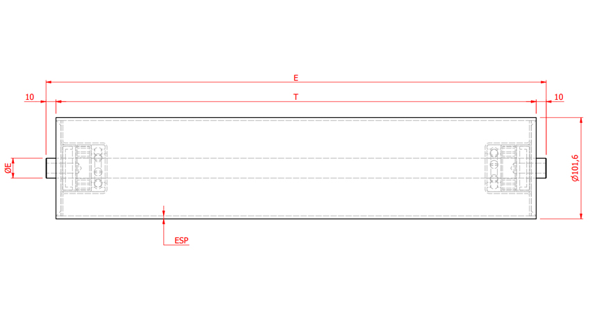 Rolete de Carga Ø60,30 / Ø63,50/ Ø76 / Ø88,90 / Ø101,60