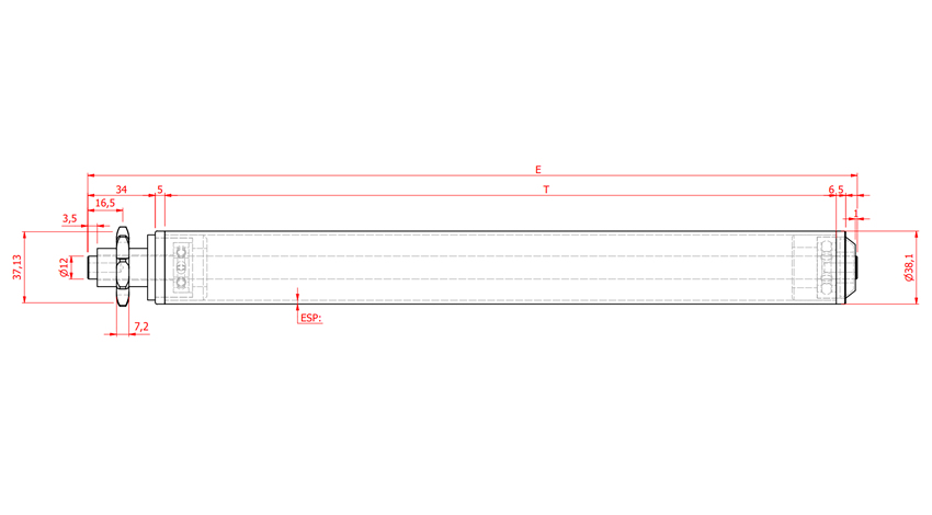 Rolete Acionado de Poliamida simples 40 xz 11